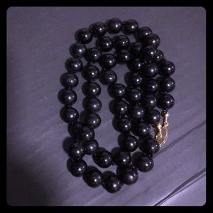 Vintage Black beaded necklace